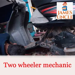 Two Wheeler mechanic Mr. Raju Mandal in Garia